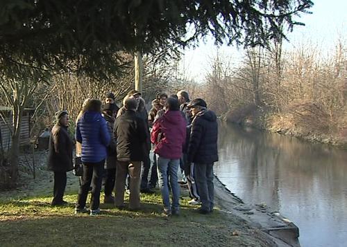 Sopralluogo sull'Isonzo. Presenti Sara Vito (Assessore regionale Ambiente), Marco Vittori (Vicesindaco Sagrado), Franca Zotti (Assessore Ambiente Comune Sagrado) e Linda Tomasinsig (Sindaco Gradisca d'Isonzo) - Sagrado (GO) 25/01/2016