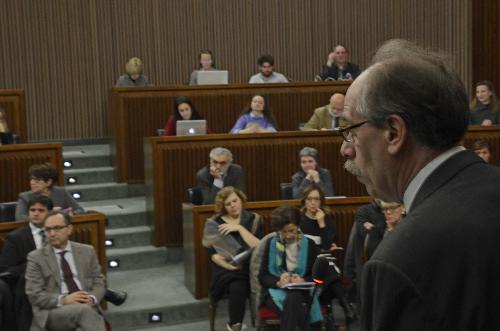 Gianni Torrenti (Assessore regionale Cultura) al convegno "Patrimoni culturali, sistemi informativi e Open Data: accesso libero ai beni comuni?", nell'Aula del Consiglio regionale del Friuli Venezia Giulia - Trieste 28/01/2016