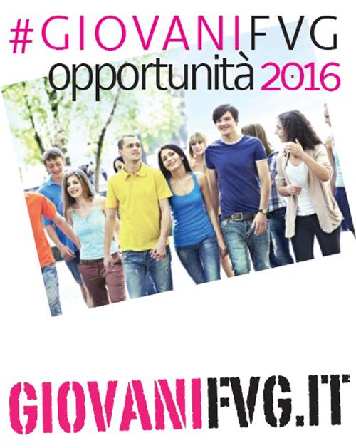 Copertina della brochure #GIOVANIFVGopportunità2016