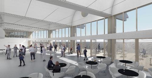 Un rendering a lavori ultimati di Terrzza a mare di Lignano