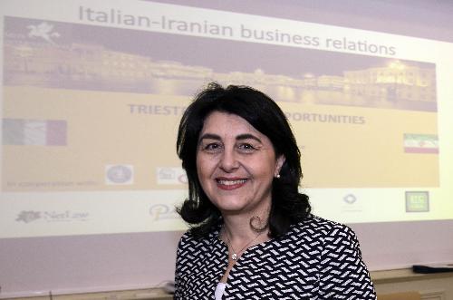 Mariagrazia Santoro (Assessore regionale Infrastrutture e Territorio) al convegno "Italian-Iranian business relations. Trieste: Port of opportunities", al Savoia Excelsior Palace - Trieste 24/02/2016