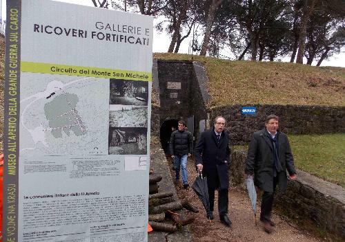 Gianni Torrenti (Assessore regionale Cultura) ed Enrico Gherghetta (Presidente Provincia Gorizia) al Museo della Grande Guerra - Monte San Michele 29/02/2016