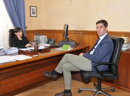 Debora Serracchiani (Presidente Regione Friuli Venezia Giulia) e Claudio Maffioletti (Segretario generale Camera di Commercio Indo-Italiana) - Roma 03/03/2016