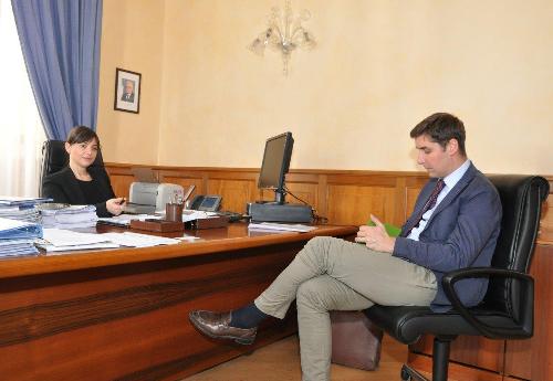 Debora Serracchiani (Presidente Regione Friuli Venezia Giulia) e Claudio Maffioletti (Segretario generale Camera di Commercio Indo-Italiana) - Roma 03/03/2016