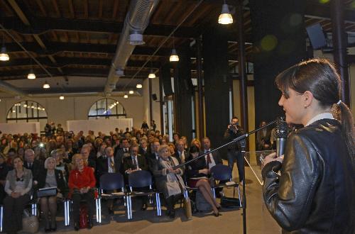 Debora Serracchiani (Presidente Regione Friuli Venezia Giulia) al Forum "Lo start up d'impresa: l'evoluzione di un modello vincente" nella Sala conferenze del Molo IV - Trieste 05/03/2016