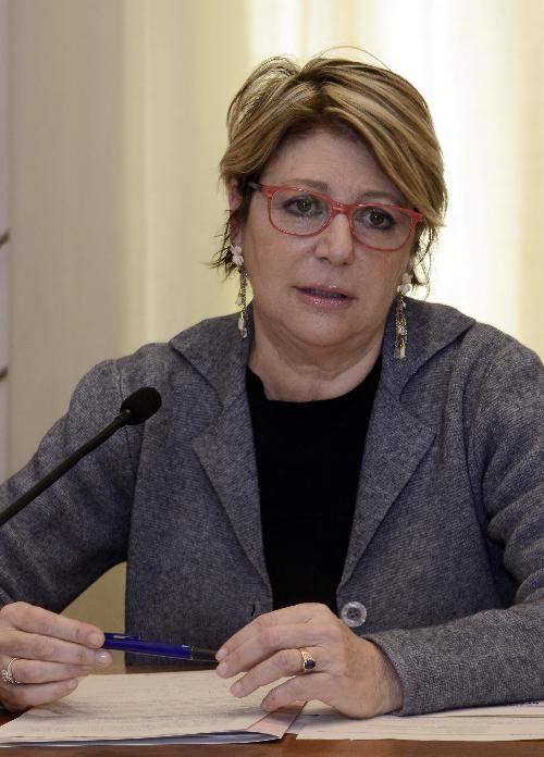 Maria Sandra Telesca (Assessore regionale Salute) alla conferenza stampa di presentazione dello studio "Percorso Nascita e qualità percepita in FVG" - Trieste 09/03/2016