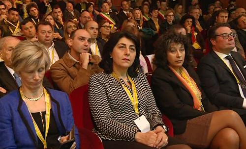 Mariagrazia Santoro (Assessore regionale Infrastrutture e Territorio) alla manifestazione della Coldiretti al Teatro Nuovo - Udine 02/04/2016