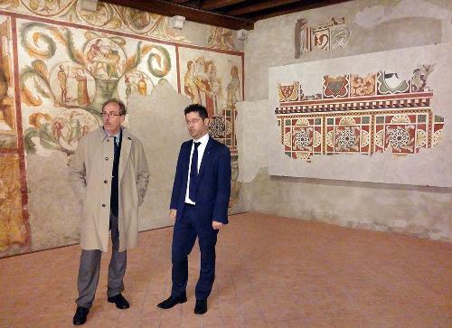 Gianni Torrenti (Assessore regionale Cultura) e Markus Maurmair (Sindaco Valvasone Arzene) nel Castello - Valvasone 08/04/2016