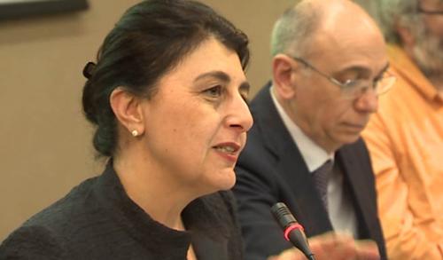 Mariagrazia Santoro (Assessore regionale Infrastrutture e Territorio) al convegno sugli Ecomusei a Villa Manin di Passariano - Codroipo 09/04/2016