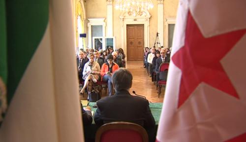 Forum "I processi democratici in Tunisia e le prospettive di cooperazione e sviluppo nel bacino Mediterraneo" nel Salone di Rappresentanza del Palazzo della Regione FVG - Trieste 09/04/2016