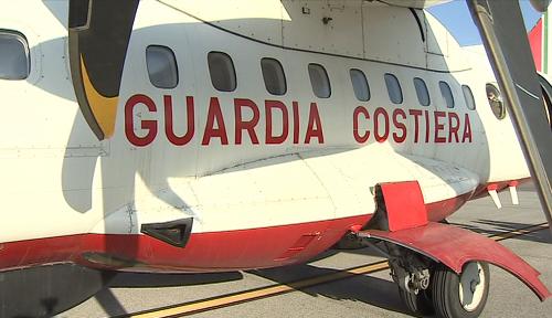 Velivolo ATR42 della Guardia Costiera per i sorvoli di telerilevamento di tetti e coperture in amianto - Ronchi dei Legionari 12/04/2016