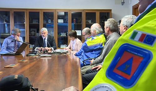 Paolo Panontin (Assessore regionale Protezione civile) alla presentazione del diploma a carattere temporaneo denominato Orcolat istituito dal Comitato regionale A.R.I. FVG, a 40 anni dal terremoto del Friuli, nella sede della Protezione civile - Palmanova 14/04/2016