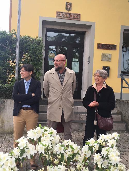 Debora Serracchiani (Presidente Regione Friuli Venezia Giulia) e Franco Cristin (Consigliere comunale) - San Pier d'Isonzo 18/04/2016