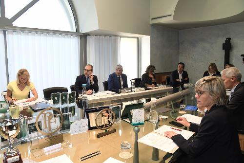 Un momento dell'assemblea dei soci di Friulia