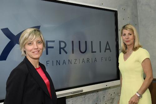 L'assessore Barbara Zilli con il presidente di Friulia Federica Seganti