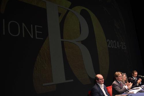 Il vicegovernatore Mario Anzil alla presentazione della stagione 2024-25 del Politeama Rossetti