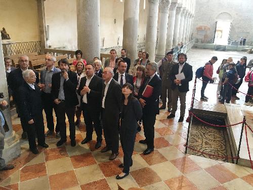 Visita di Dario Franceschini (Ministro Beni e Attività Culturali e Turismo) alla Basilica - Aquileia 23/05/2016