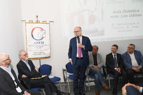 L'assessore Riccardi interviene ll'inaugurazione dell'aula multimediale della Struttura complessa di Nefrologia all'ospedale Maggiore di Trieste