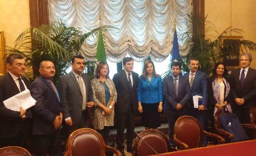 Delegazione della Comunità Yazidi, guidata dalla deputata del Parlamento federale iracheno Vian Dakhil Saeed, ricevuta dal Governo italiano - Roma 26/05/2016