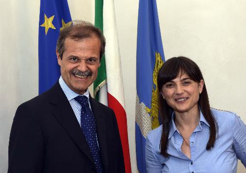 Giampiero Massolo (Presidente Fincantieri) e Debora Serracchiani (Presidente Regione Friuli Venezia Giulia) - Trieste 07/06/2016