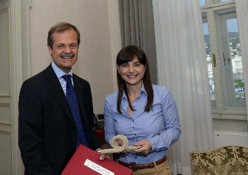 Giampiero Massolo (Presidente Fincantieri) e Debora Serracchiani (Presidente Regione Friuli Venezia Giulia) - Trieste 07/06/2016