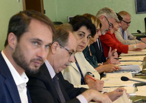 Gli assessori e il direttore generale della Regione Friuli Venezia Giulia durante la riunione della Giunta - Trieste 23/06/2016