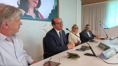 Il vicegovernatore con delega alla Cultura del Friuli Venezia Giulia Mario Anzil alla presentazione di Carniarmonie 2024