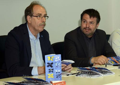 Gianni Torrenti (Assessore regionale Cultura, Sport e Solidarietà) e Francesco Brollo (Sindaco Tolmezzo) alla presentazione della XXV edizione del Festival "Carniarmonie" - Udine 27/06/2016