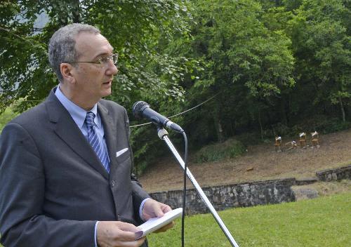 Sergio Bolzonello (Vicepresidente Regione FVG) alla cerimonia in ricordo dei Fuzilâz - Cercivento 01/07/2016