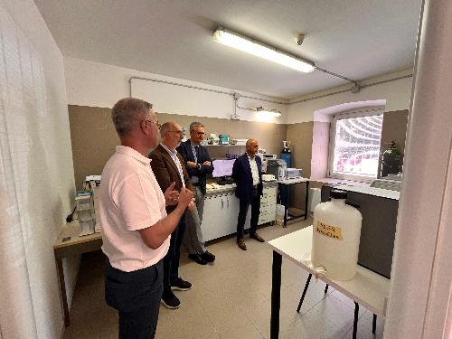 La presentazione del nuovo "laser ablation" e dell’analizzatore di metilmercurio installati nel laboratorio Treelab di Trieste, alla presenza dell'assessore alla Salute Riccardo Riccardi.