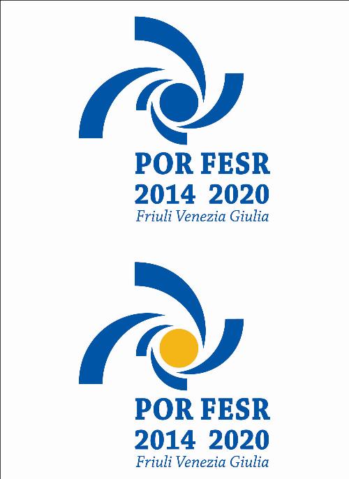 Logo (in due versioni) del Programma Operativo Regionale del Fondo Europeo di Sviluppo Regionale (POR FESR) 2014-2020 del Friuli Venezia Giulia