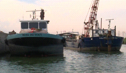 Lavori di dragaggio del fiume Corno - Porto Nogaro 11/07/2016