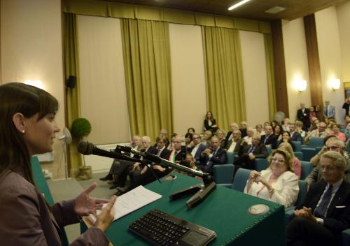 Debora Serracchiani (Presidente Regione Friuli Venezia Giulia), alla presentazione del progetto di digitalizzazione dell'Archivio Snia Viscosa - Torviscosa (UD) 15/07/2016 
