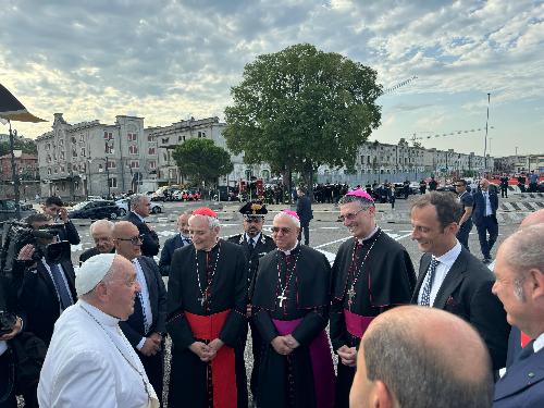 Il governatore Fedriga accoglie il Santo Padre a Trieste