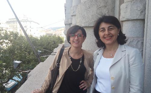 Gli assessori regionali Sara Vito (Ambiente ed Energia) e Mariagrazia Santoro (Infrastrutture e Territorio) visitano il Palazzo della Regione Friuli Venezia Giulia in via Carducci 6, alla consegna ufficiale dei lavori di manutenzione straordinaria - Trieste 27/07/2016