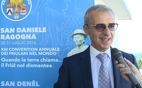 Adriano Luci (Presidente Ente Friuli nel Mondo) alla XIII Convention annuale dei Friulani nel Mondo - San Daniele del Friuli 30/07/2016