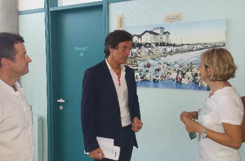 Maria Sandra Telesca (Assessore regionale Salute) visita le Terme accompagnata da Massimo Mascolo (Direttore sanitario) - Grado 29/08/2016