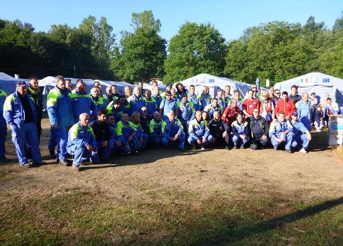 Volontari al Campo della Protezione civile del Friuli Venezia Giulia - Amatrice (Rieti) 02/09/2016
