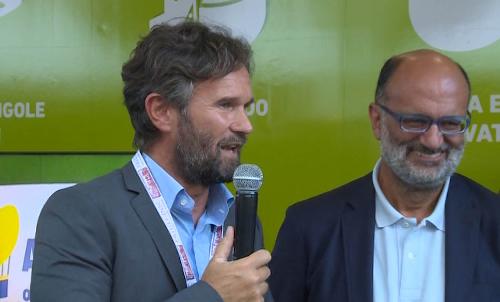 Carlo Cracco (Chef) e Paolo Stefanelli (Direttore ERSA) all'inaugurazione dello stand dell'ERSA a Friuli DOC - Udine 08/09/2016
