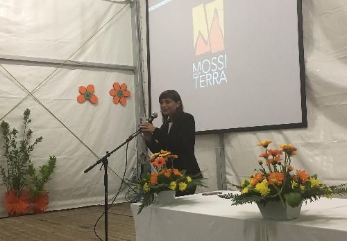 Debora Serracchiani (Presidente Regione Friuli Venezia Giulia) alla presentazione del video "Mossi dalla Terra" per il 40° anniversario del terremoto del Friuli - Cavazzo Carnico 15/09/2016