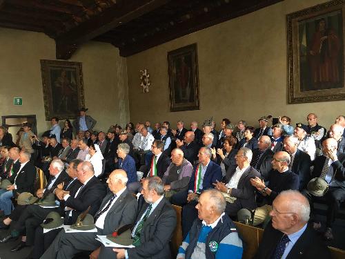 Raduno degli 11 cantieri di lavoro dell'ANA per commemorare il quarantesimo anniversario del terremoto del Friuli, in Municipio - Gemona del Friuli 17/09/2016