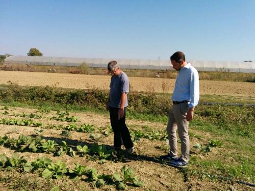 Cristiano Shaurli (Assessore regionale Risorse agricole e forestali) nella fattoria di Andrea Pitton - Rivarotta 25/09/2016
