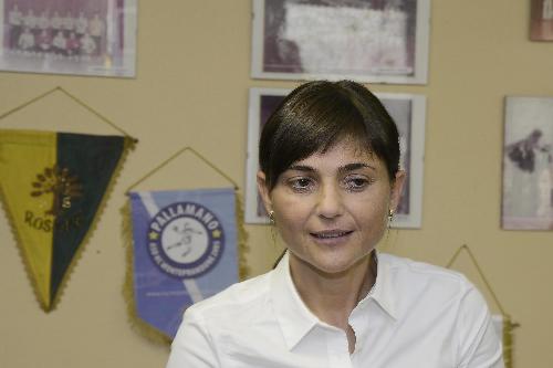 Debora Serracchiani (Presidente Regione Friuli Venezia Giulia) durante la visita alla Pallamano Trieste - Trieste 29/09/2016