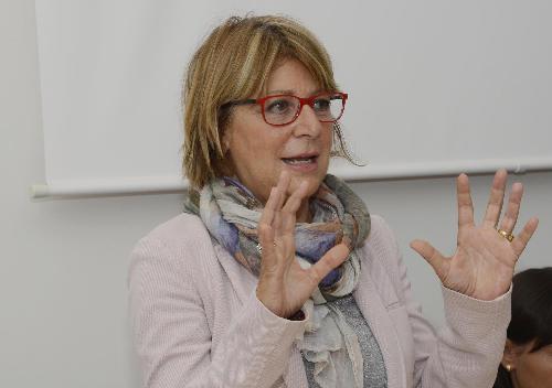 Maria Sandra Telesca (Assessore regionale Salute) alla firma dell'Accordo per l'esecuzione del nuovo Ospedale e della Cittadella della salute - Pordenone 04/10/2016