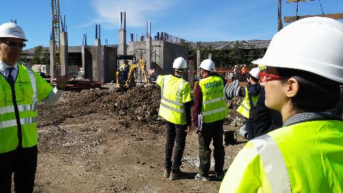 Enrico Altran (AcegasApsAmga) e Sara Vito (Assessore regionale Ambiente ed Energia) in sopralluogo al cantiere del nuovo Depuratore di Servola - Trieste 04/10/2016