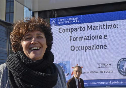 Loredana Panariti (Assessore regionale Lavoro, Formazione, Istruzione, Pari Opportunità, Politiche giovanili, Ricerca e Università) al convegno "Comparto marittimo: formazione e occupazione", al Villaggio Barcolana - Trieste 06/10/2016