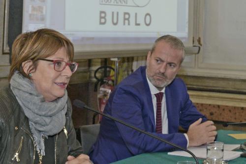 Maria Sandra Telesca (Assessore regionale Salute, Integrazione socio-sanitaria, Politiche sociali e Famiglia) e Alberto Zanobini (Direttore generale Ospedale Meyer Firenze) all'incontro "Burlo 160: riflessioni sulla pediatria di ieri, oggi e domani", per il 160° compleanno dell'IRCCS Burlo Garofolo - Trieste 10/10/2016