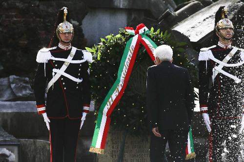 Sergio Mattarella (Presidente Repubblica Italiana) al Monumento ai Caduti della Prima Guerra Mondiale - Gorizia 26/10/2016