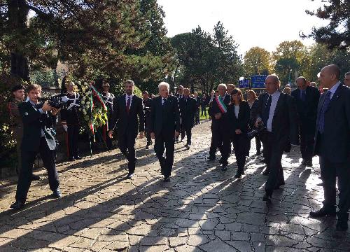 Sergio Mattarella (Presidente Repubblica Italiana) al Parco della Rimembranza - Gorizia 26/10/2016