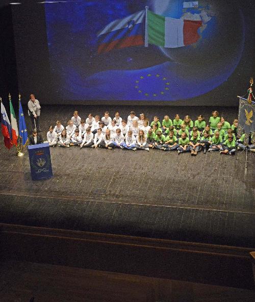 Debora Serracchiani (Presidente Regione Friuli Venezia Giulia) alla celebrazione ufficiale "L'Europa luogo di superamento dei conflitti", al Teatro Verdi - Gorizia 26/10/2016